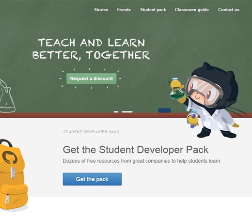 github education page website design graphics
