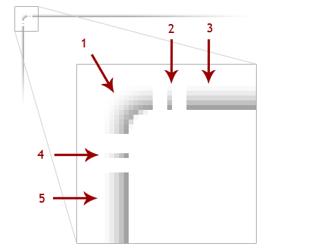 Fading Corner detail