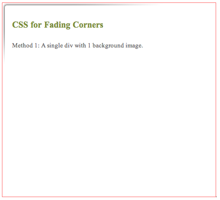 Simple and easy Fading corner using a single div