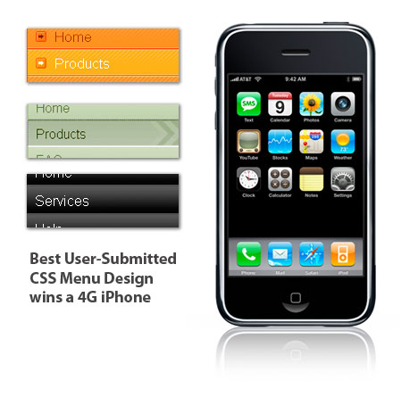CssMenuMaker.com Giving Away an iPhone for Best Menu Submission!