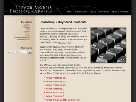Resource: Photoshop 5-CS3 Shortcut Cheat Sheets (MAC + PC) Resource: Photoshop 5-CS3 Shortcut Cheat Sheets (MAC + PC)