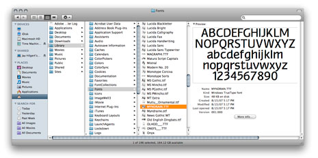 Workflow: Preview Fonts in Finder [Leopard Only]
