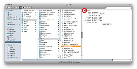 Workflow: Preview Fonts in Finder [Leopard Only]
