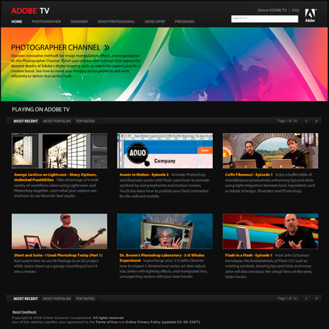 Video Training: Learn From the Pros at Adobe TV Video Training: Learn From the Pros at Adobe TV