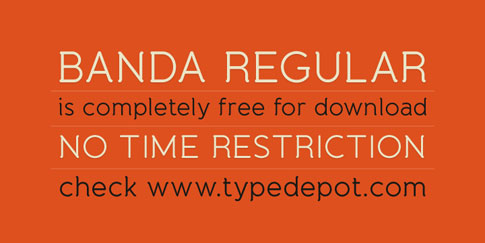 Found Freebie: Banda Regular from Typedepot Found Freebie: Banda Regular from Typedepot