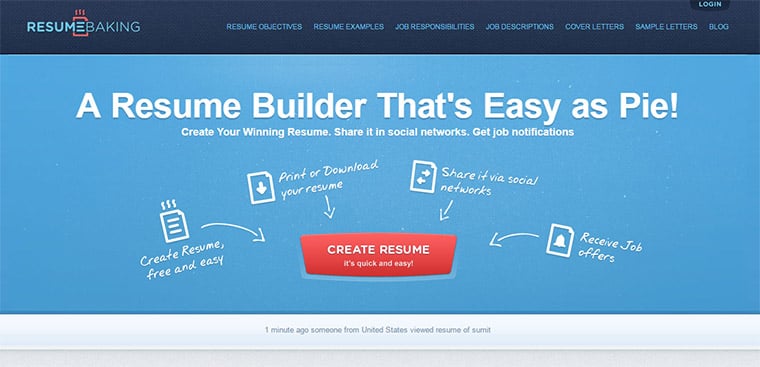 resume baking cta button