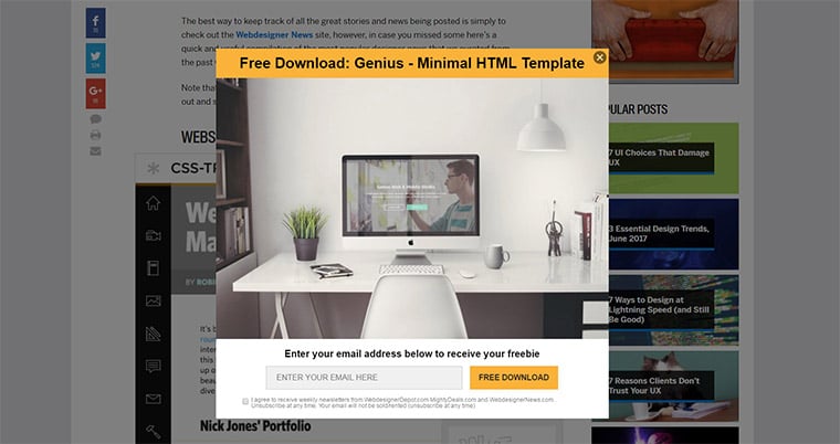 webdesigner depot optin form