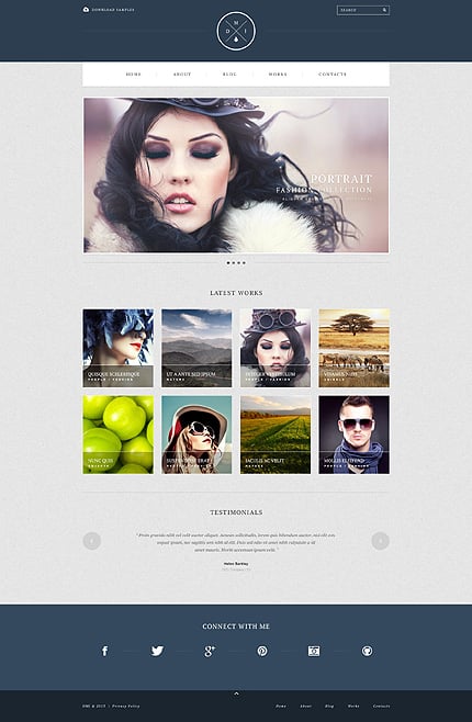  Simple Photographer Portfolio WordPress Theme