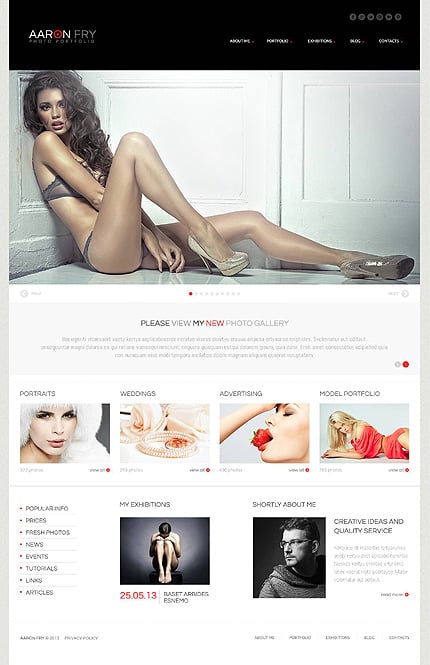  Photographer Folio WordPress Theme