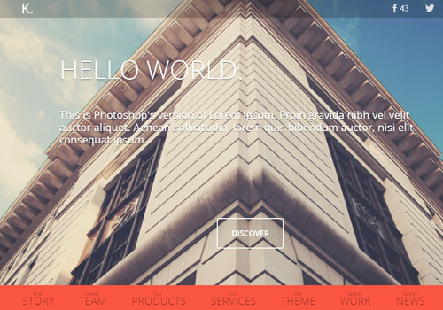 K. Responsive single page parallax wordpress theme 