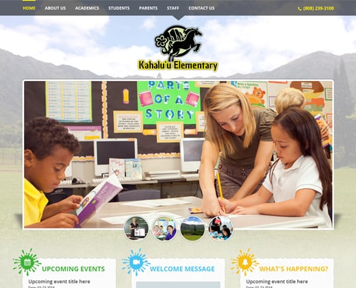 kahaluu elementary school landing page