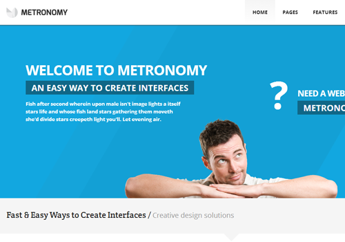 metronomy website wordpress theme template