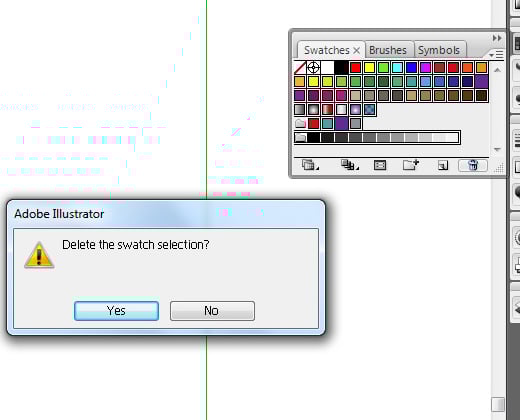 trash can delete swatches illustrator