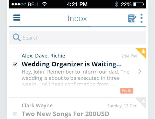 ios7 email iphone app ui design tutorial