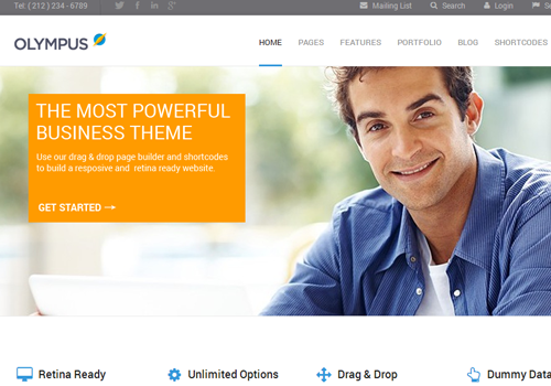 responsive olympus wordpress theme template