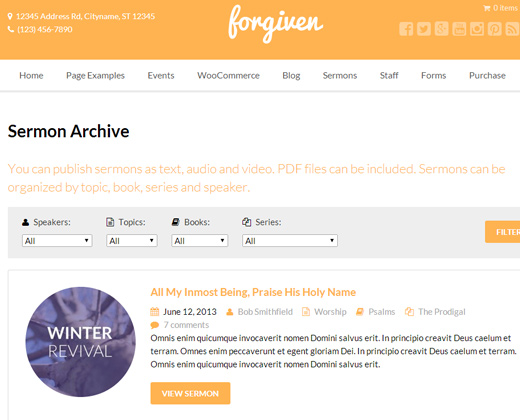 forgiven premium church wordpress theme