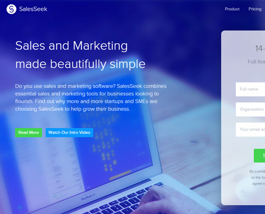 crm sales seek website colorful