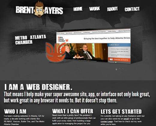 dark brent ayers website portfolio