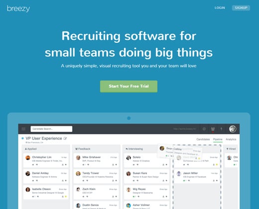 breezy hr startup recruiting