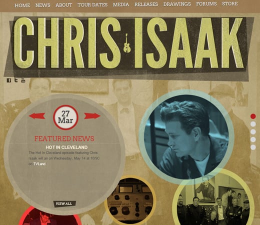 chris isaak personal retro portfolio website