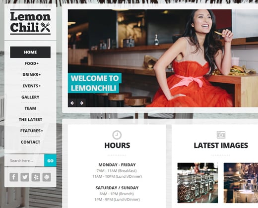 lemon chili premium restaurant wordpress theme