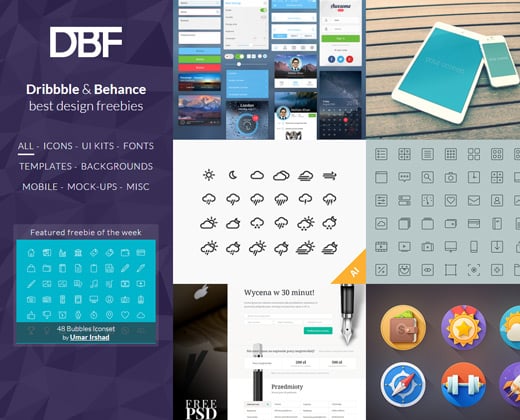 dribbble behance freebies gallery