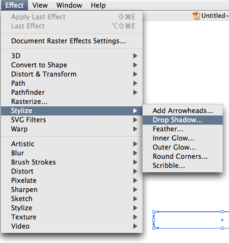 Adding drop shadow