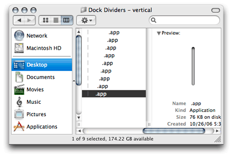 Dock Dividers in the Finder
