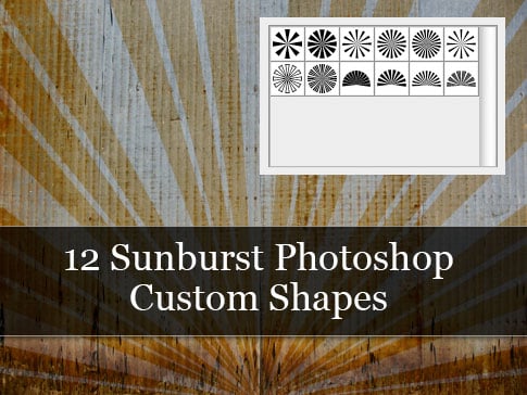 Freebie Friday: 12 Sunburst Photoshop Custom Shapes