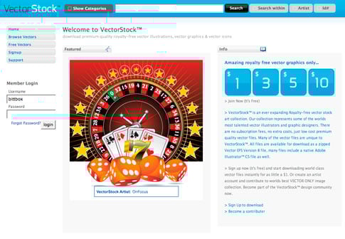 Vectorstock Launches Re-Design, Adds "Free Vectors" Section