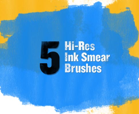 Freebie Friday: 5 Ink Smear Photoshop Brushes