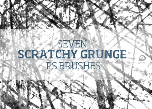 Freebie Friday: 7 Scratchy Grunge Photoshop Brushes