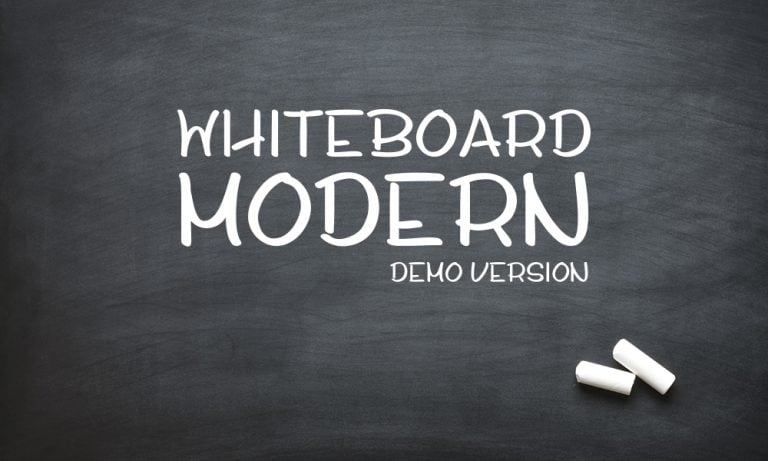 BB Free Font: Whiteboard Modern Demo