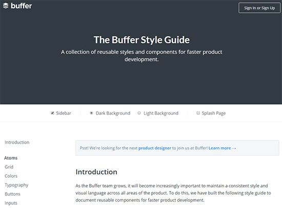 buffer style guide