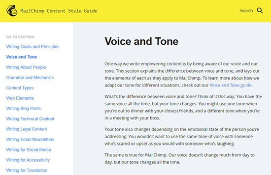 mailchimp style guide