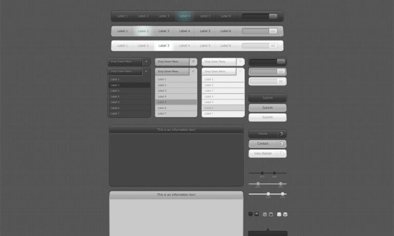 Sleek Web and Mobile UI Elements