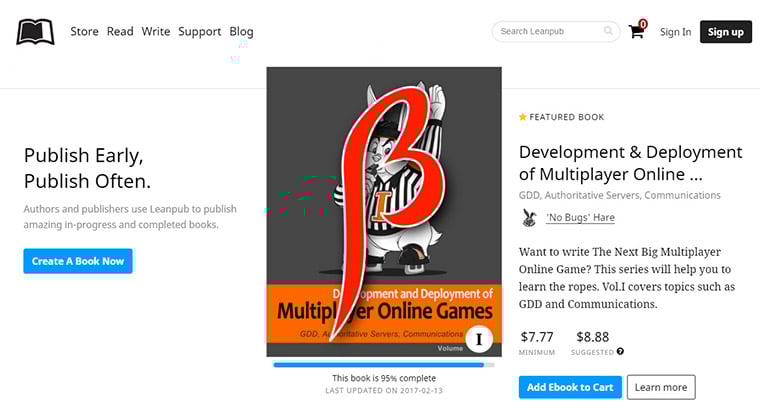leanpub homepage copywriting