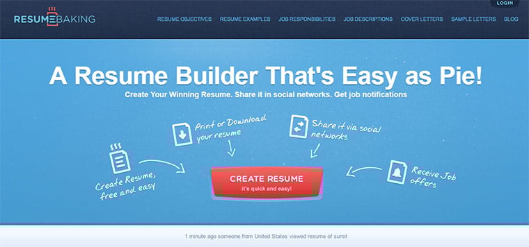 resume baking webapp