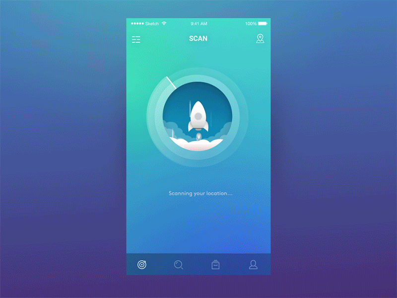 location scanner app ui