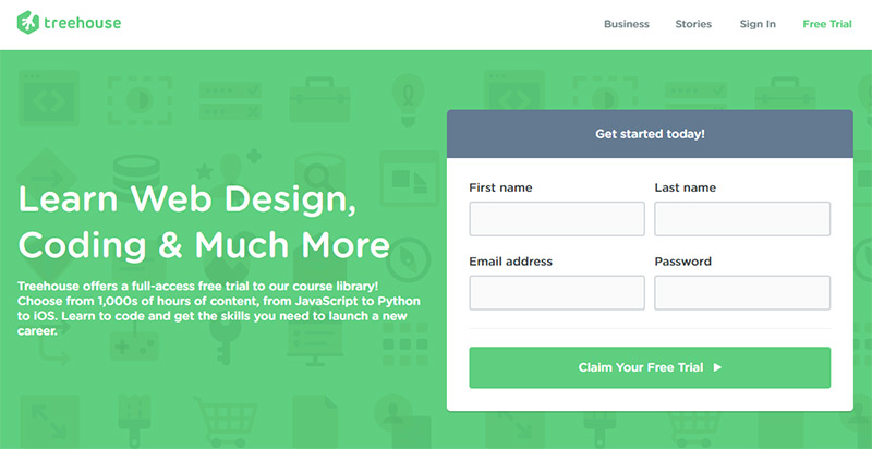 treehouse registration form