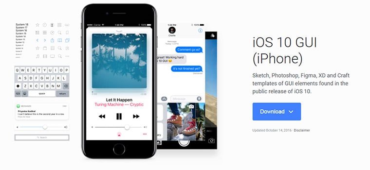 ios10 ui kit freebie