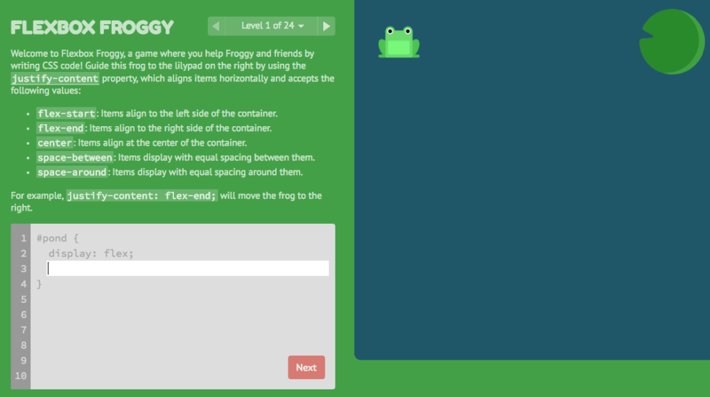 Flexbox Froggy