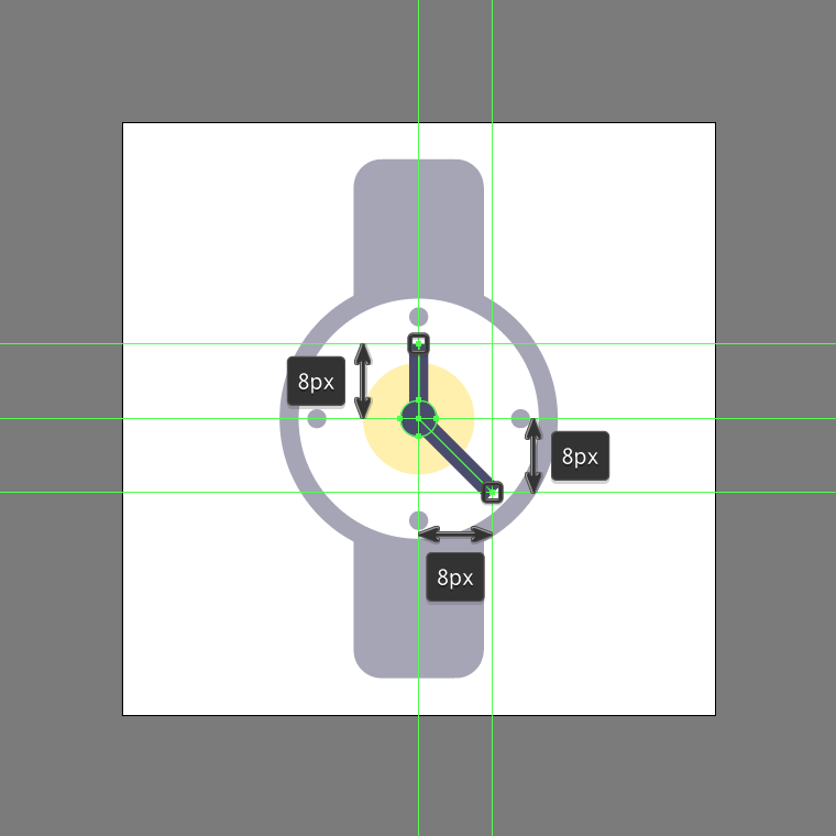 Drawing the arms with the pen tool