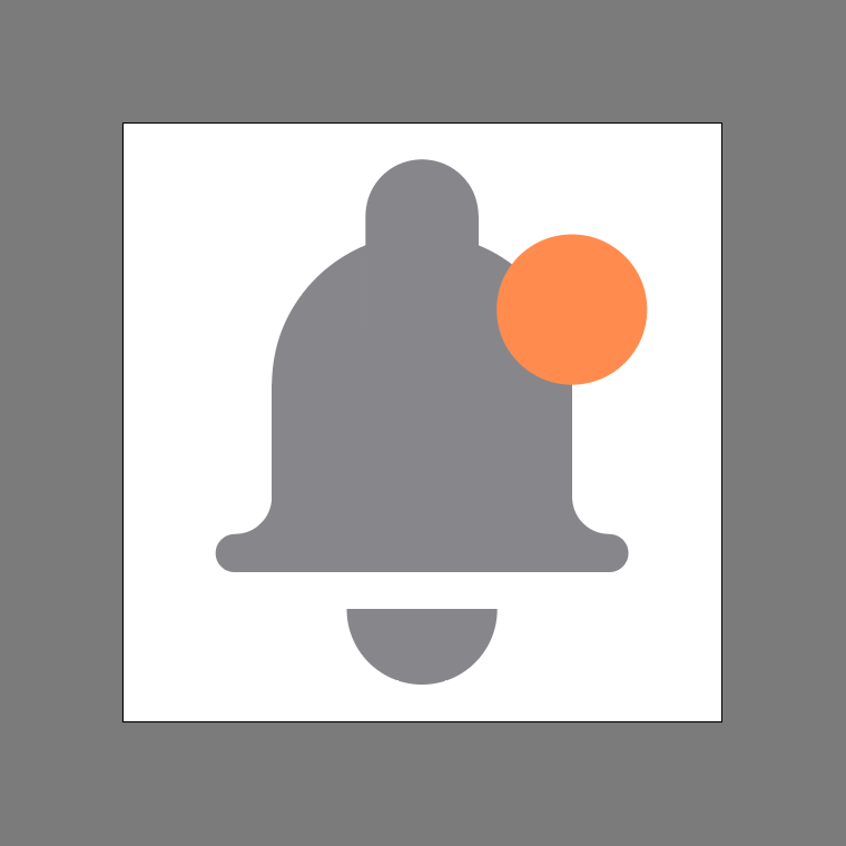 Finished bell notification icon