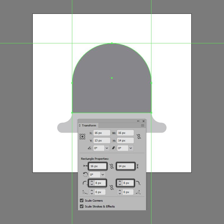 Setting the rectangle properties