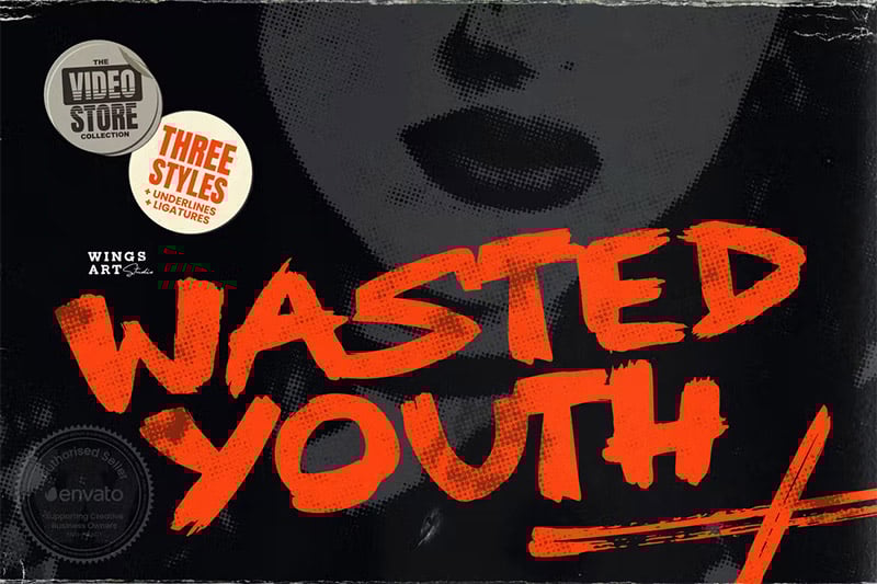 Best '90s Fonts - Wasted Youth