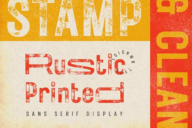 Rustic Printed Stamp Font