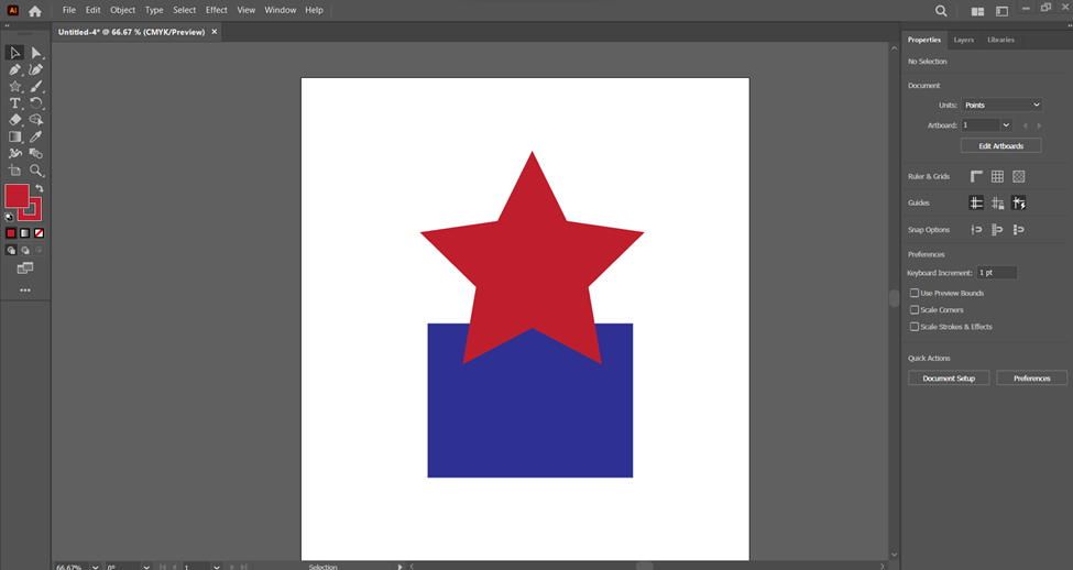 Two Separate Shapes