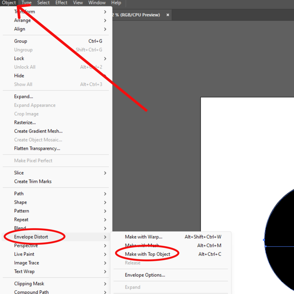 Make with top object