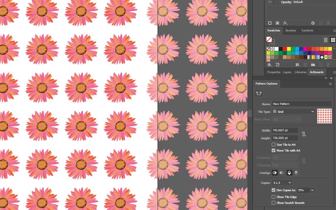 Repeating floral pattern